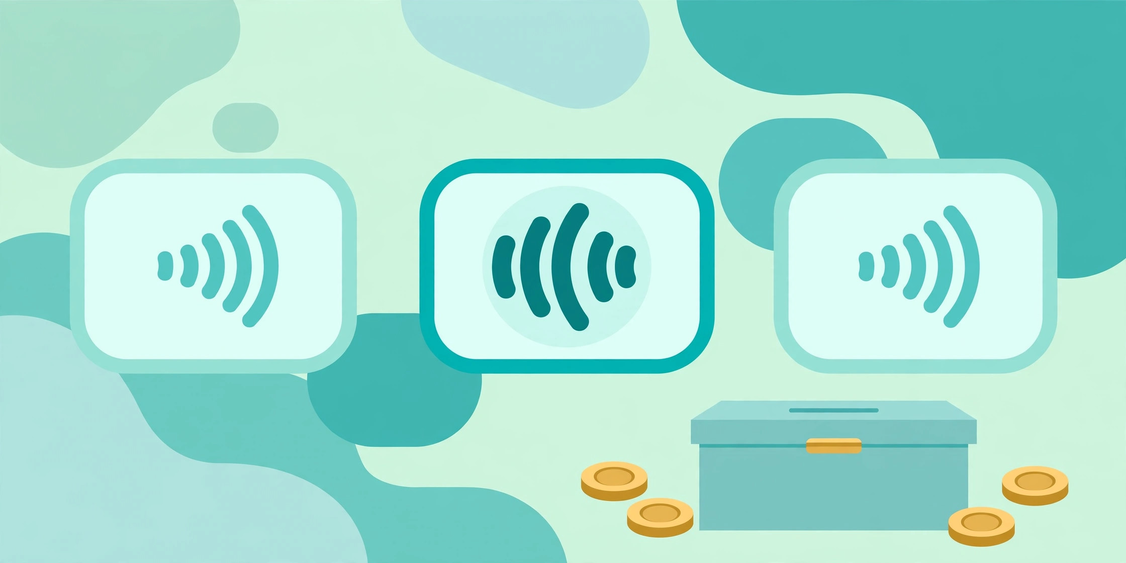 Voice selection bubbles with different voice options